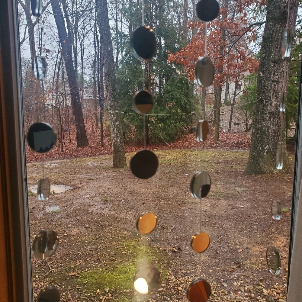 24" L SUNCATCHER GARLAND Handcrafted  Mirrored Garland | Hanging Wall Art Decor